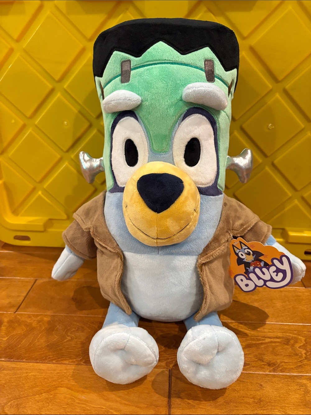 Bluey Plush Frankenstein Costume - Light Blue & Green